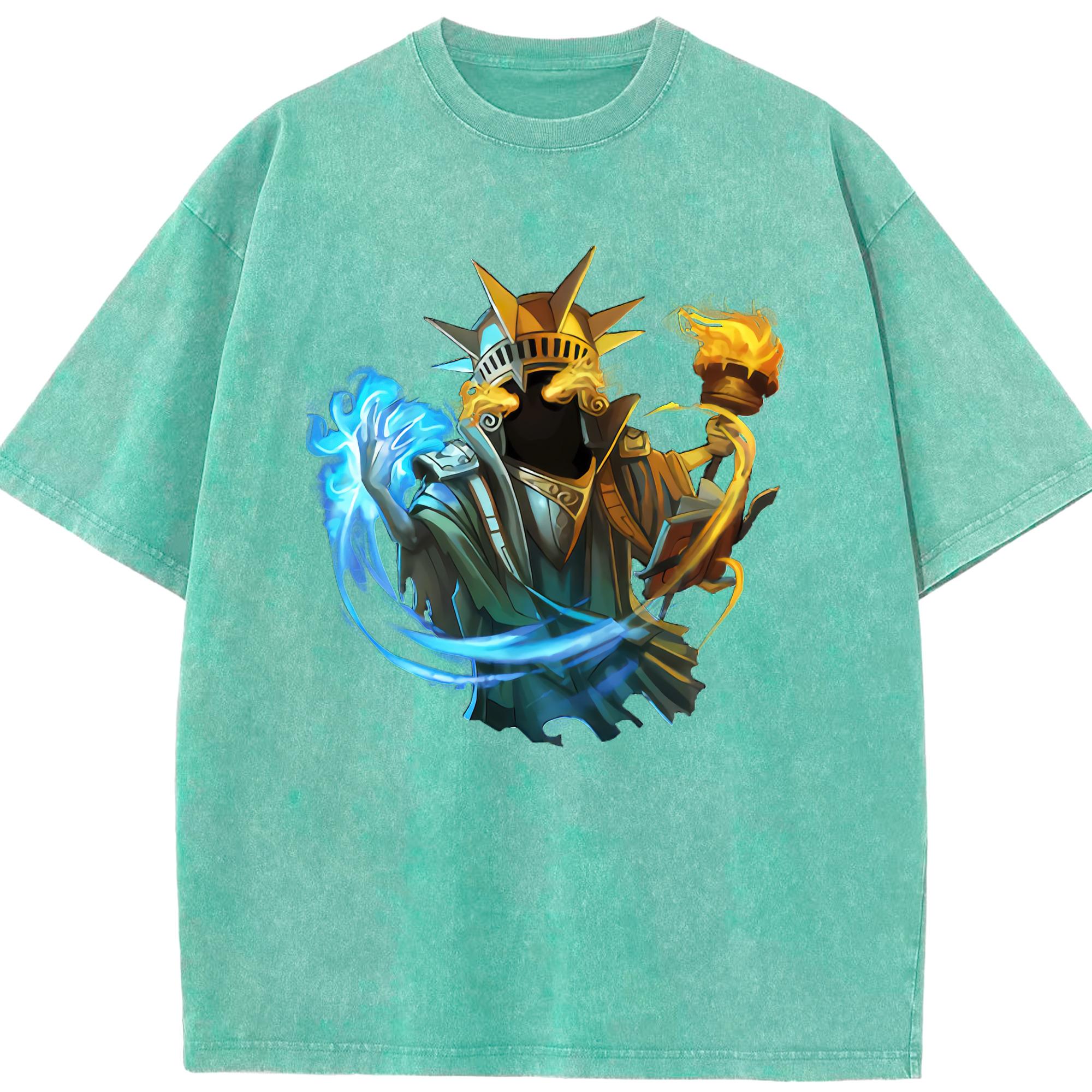 リーグ・オブ・レジェンド League of Legends LOL 綿100% ヴィンテージ風 半袖Tシャツ（フロントプリント）